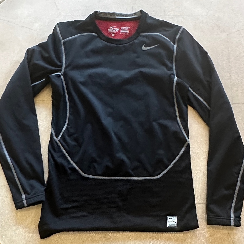 Nike gray and Black Pro Combat Shirt